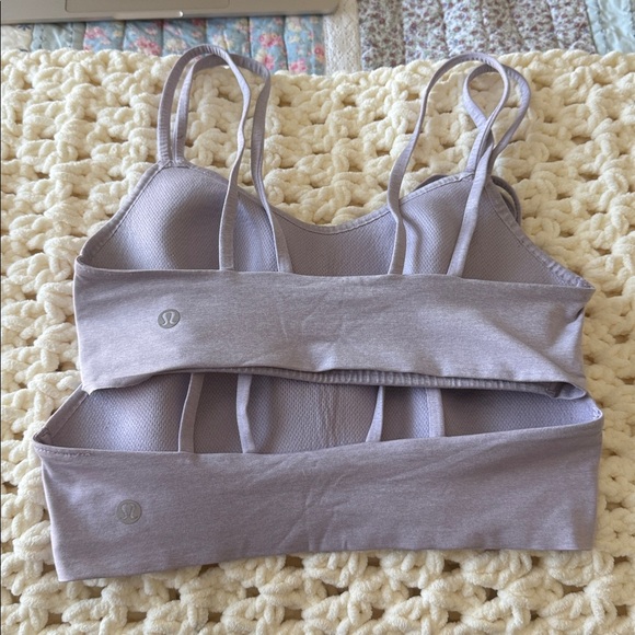 Damaged Lululemon Like a Cloud Heathered Lilac Sports Bras - Picture 2 of 5